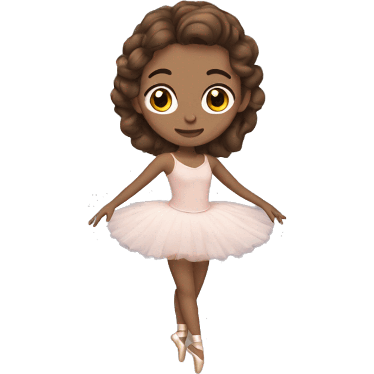 Ballet dancer with brown hair  emoji