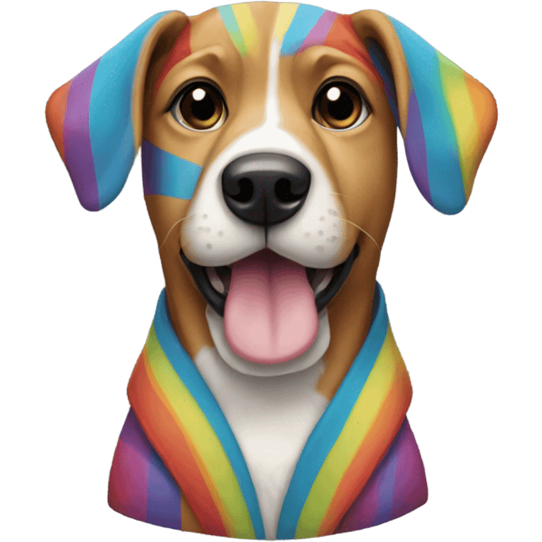 Rainbow dog emoji