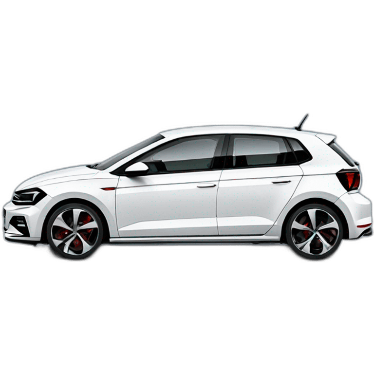 volkswagen polo 2019 gti white emoji