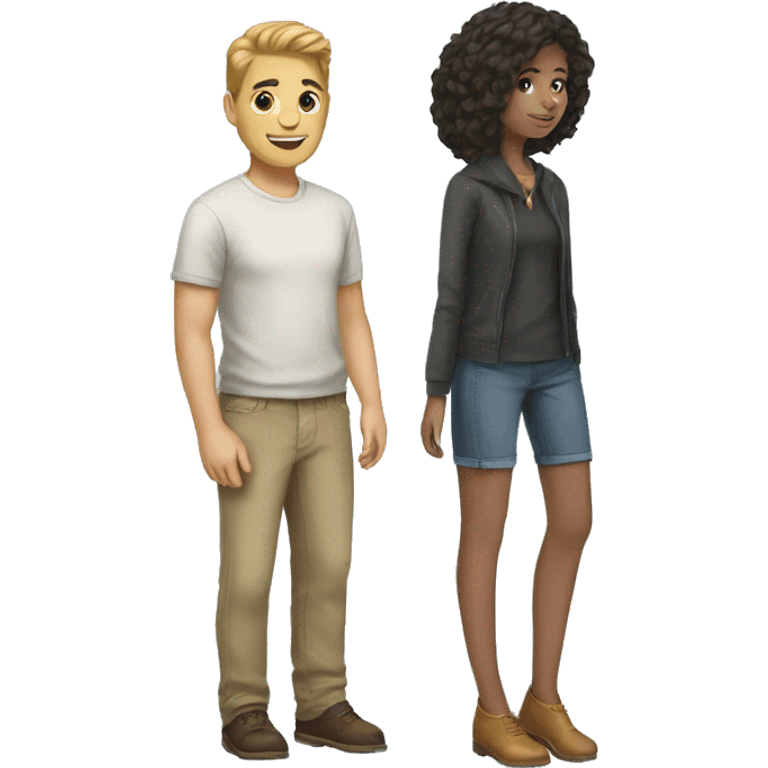 A man and girl clothes emoji