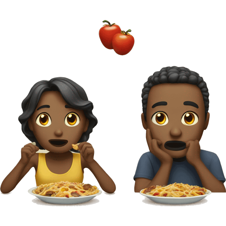 couple being hungry  emoji