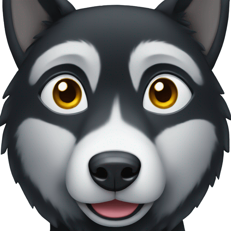 Black husky emoji