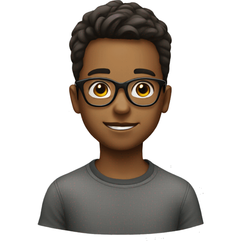 boy in glasses realistic emoji