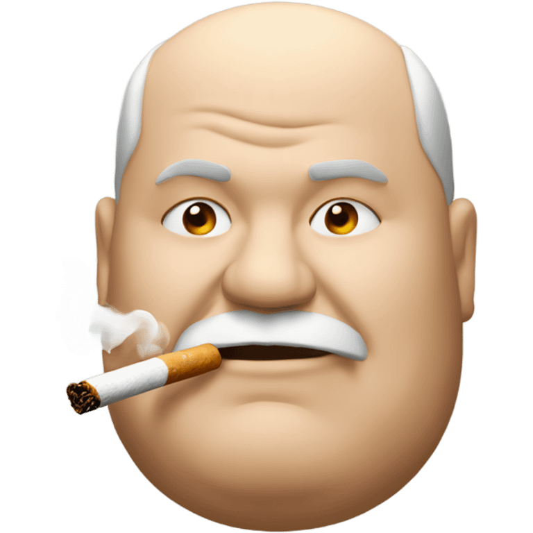 Fat man smoking  emoji