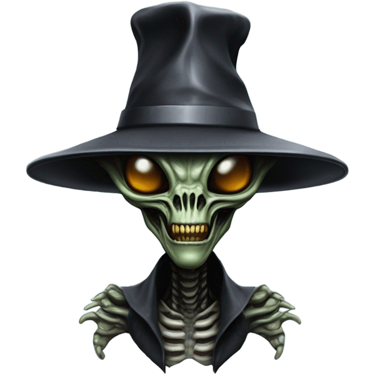 Alien xenomorph with Pimp Hat emoji