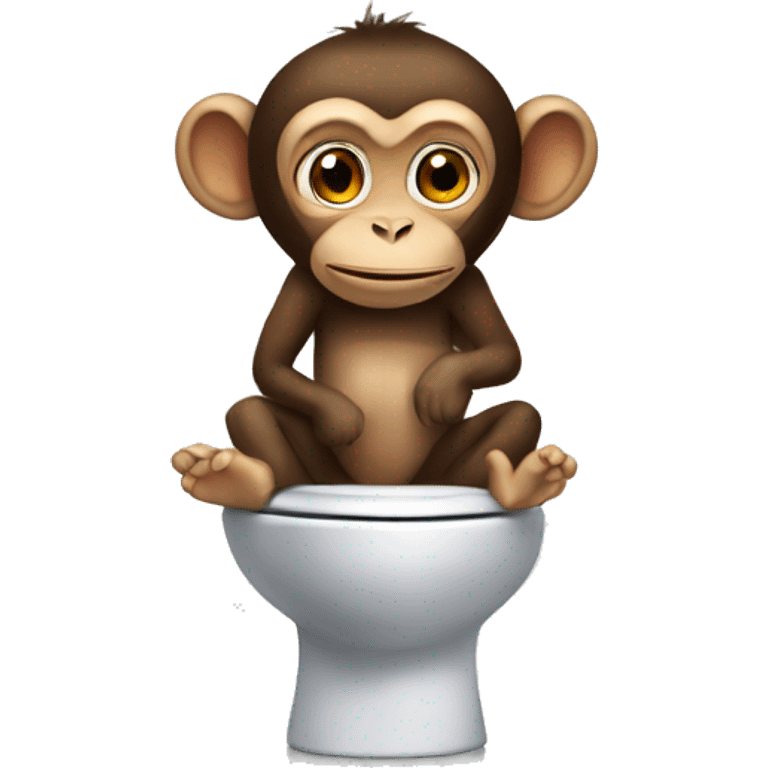 Monkey on the toilet emoji