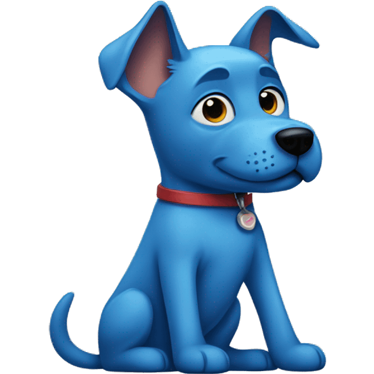 Blue dog emoji