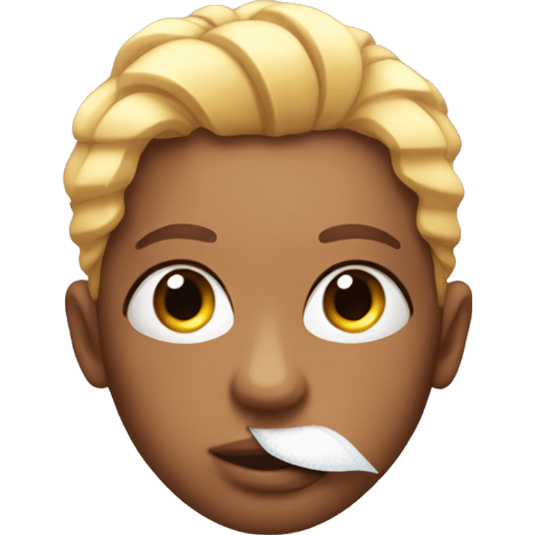 Emoji with lipfillers and big eyelashes emoji