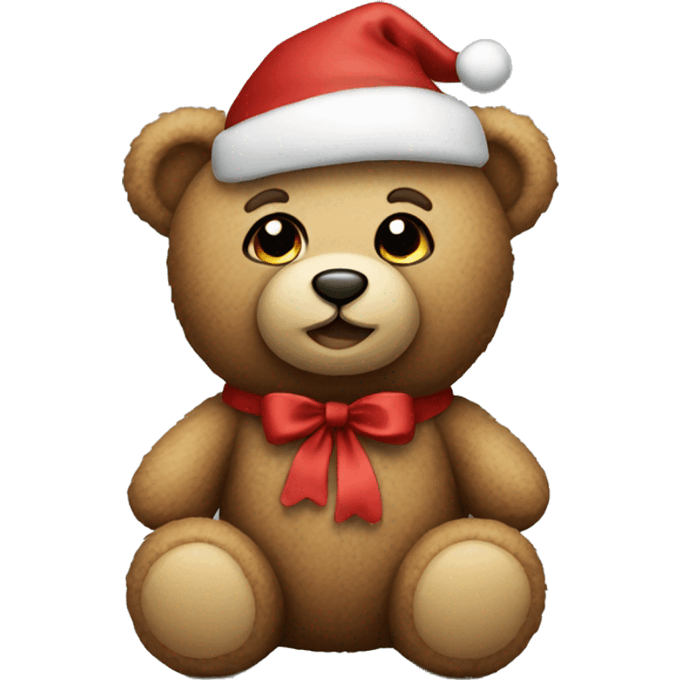 Christmas teddy bear emoji