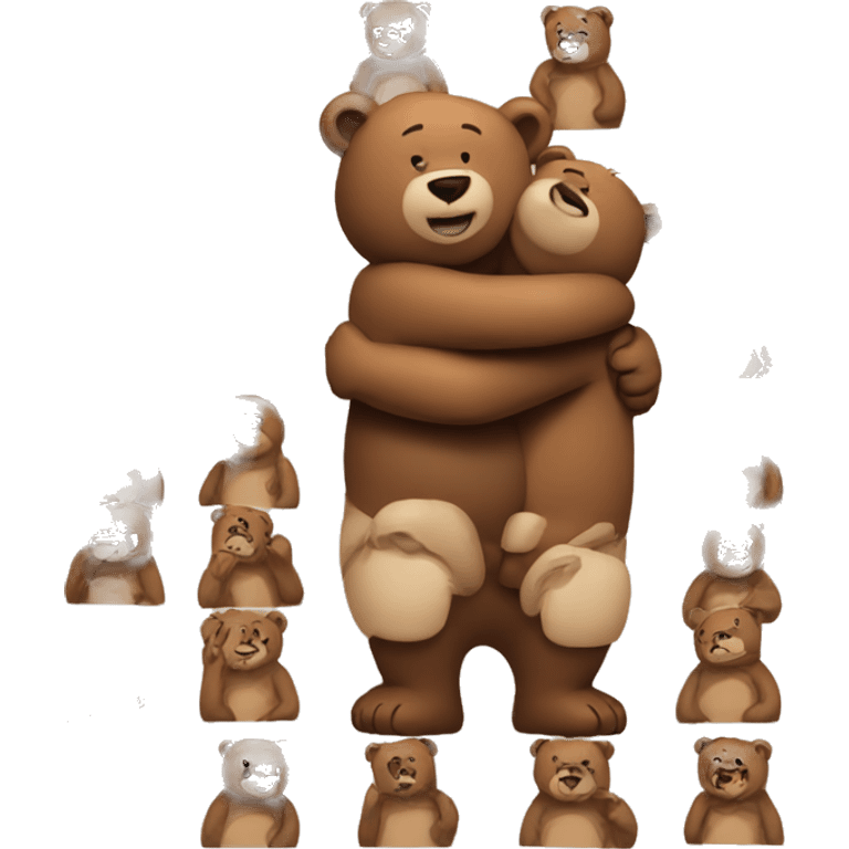 Bears hugging emoji