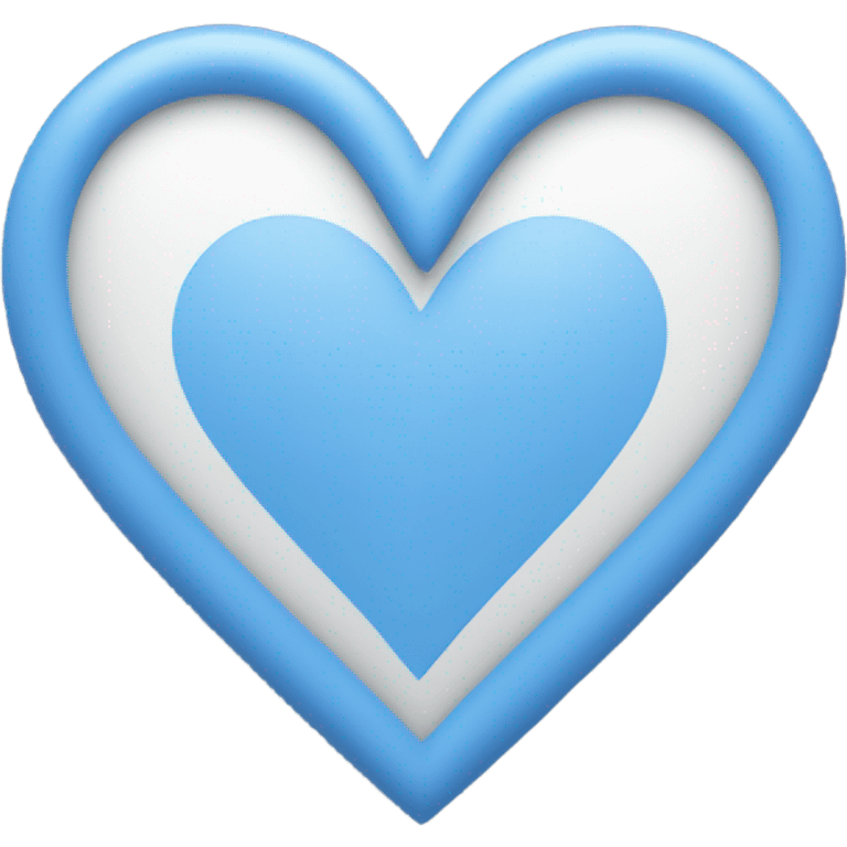 Heart white blue black emoji