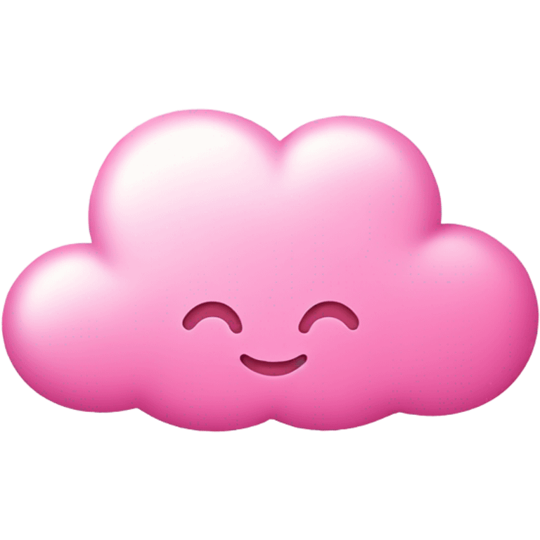 cloud emoji with pink heats on it 💗 emoji