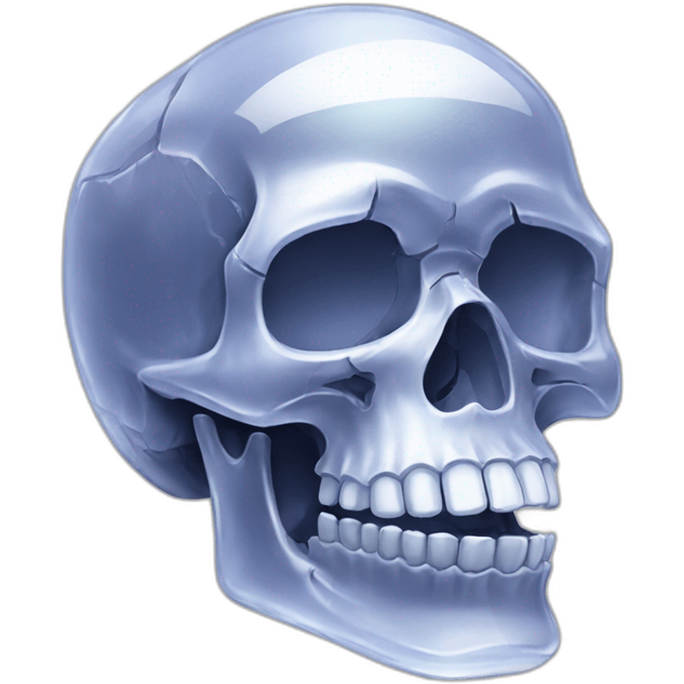 Clear crystal skull emoji