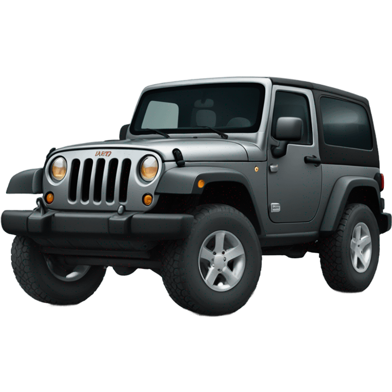 Front of Dark gray Jeep emoji