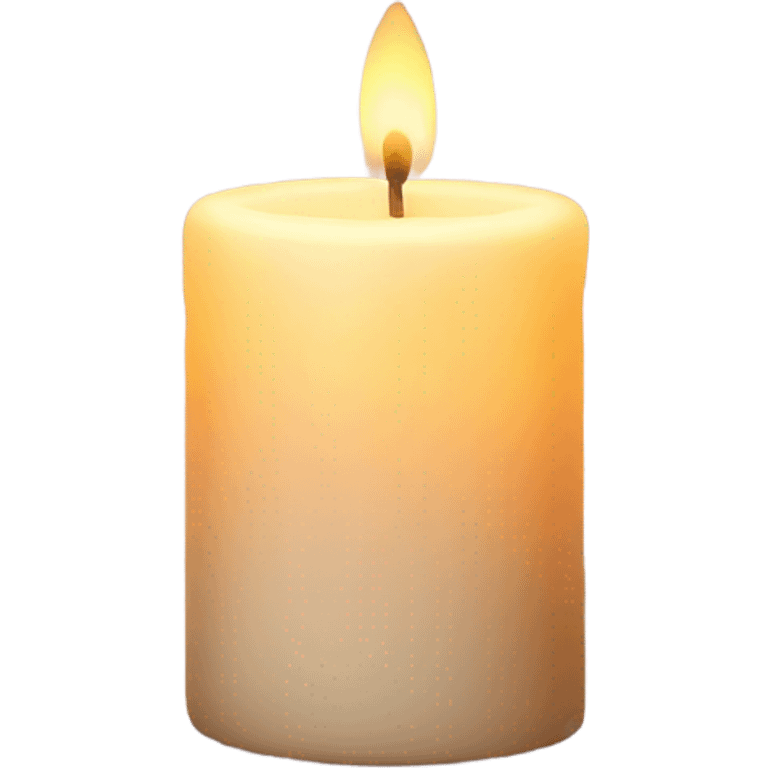  A single lit candle casting a soft glow. emoji