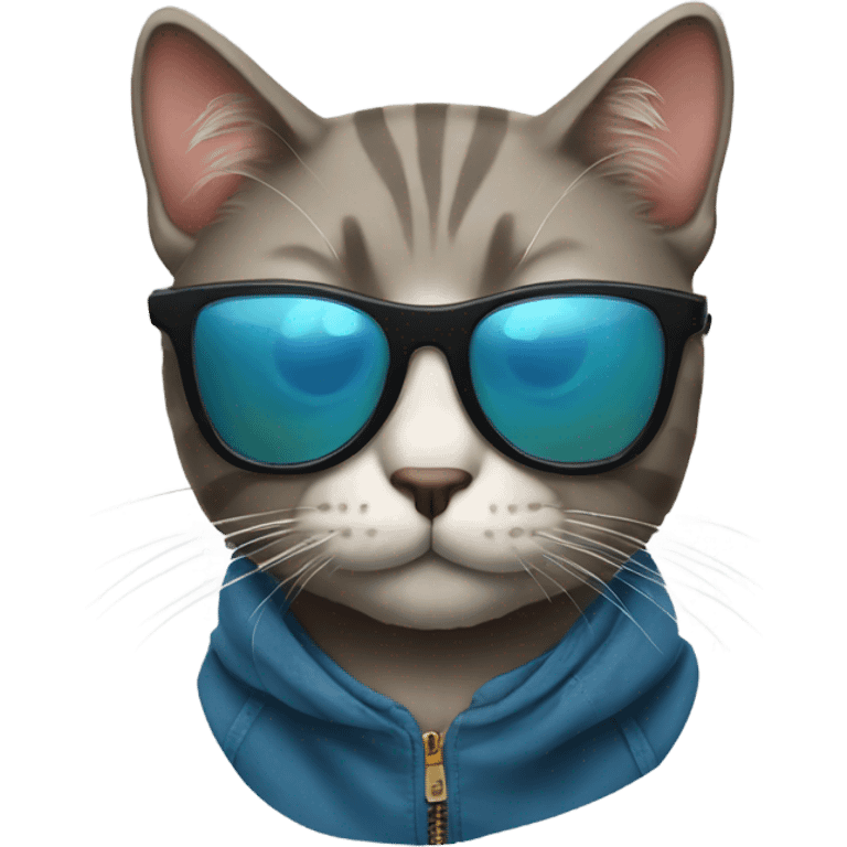 Cat with sunglasses emoji