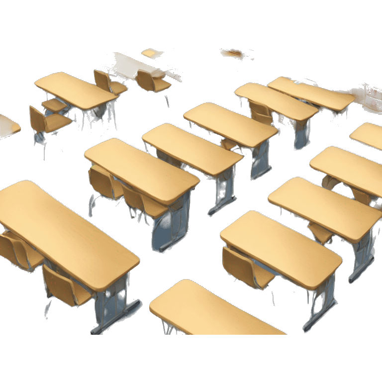 classroom desk tables and chairs emoji