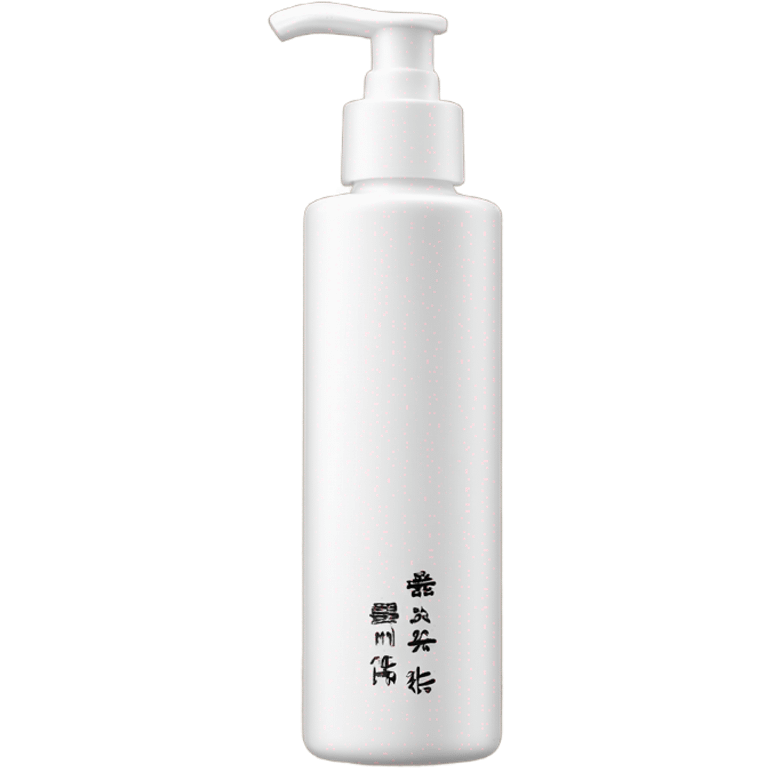 slim and tall brown beauty of joseon oil cleanser bottle with white chinese label and white pump emoji