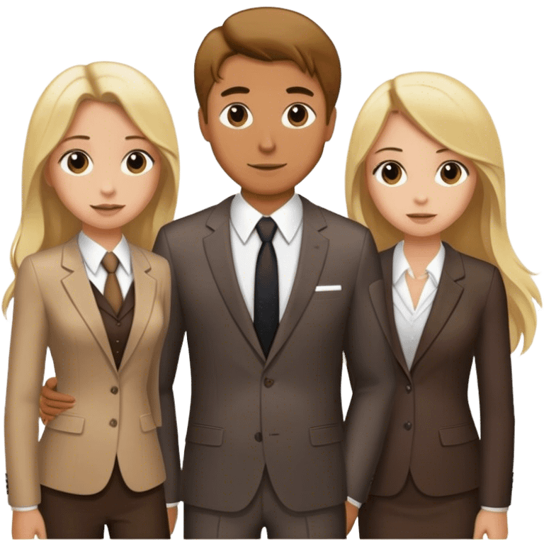 Man with 2 girls on a date emoji