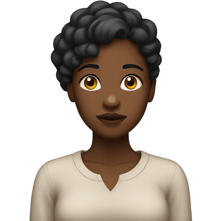 black girl sad emoji