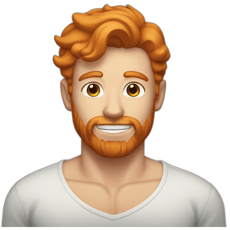 Ginger haired hunk emoji