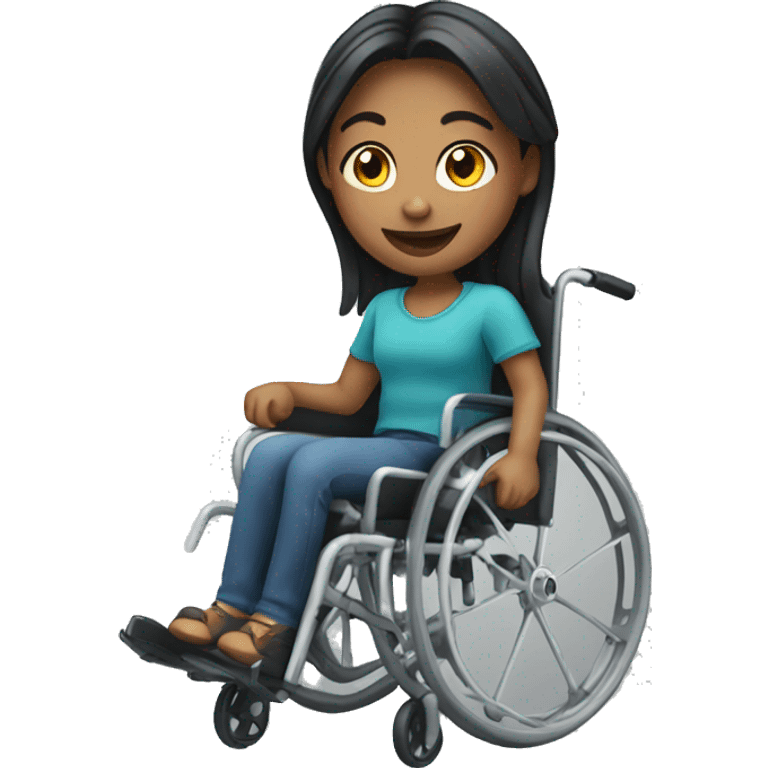 smiling girl in wheelchair  emoji