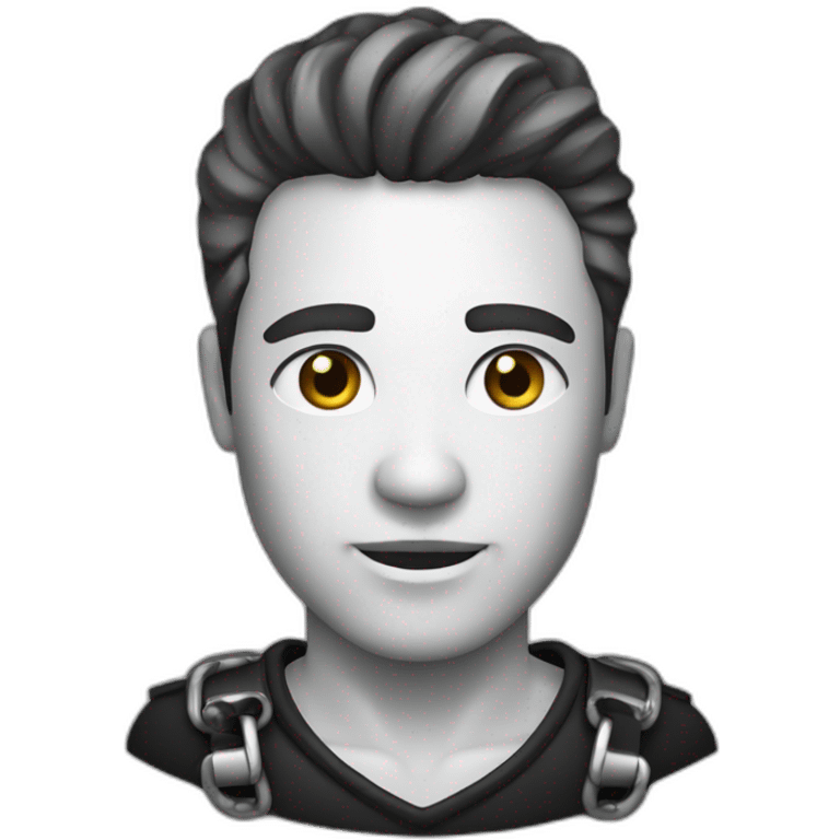 Homme noir avec chaine emoji