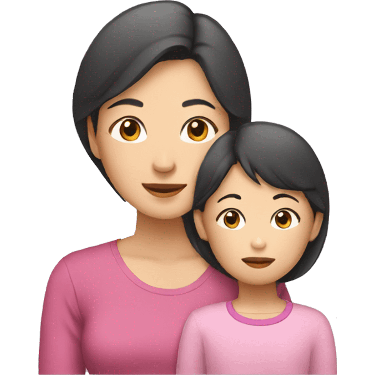 asian mother and daughter emoji