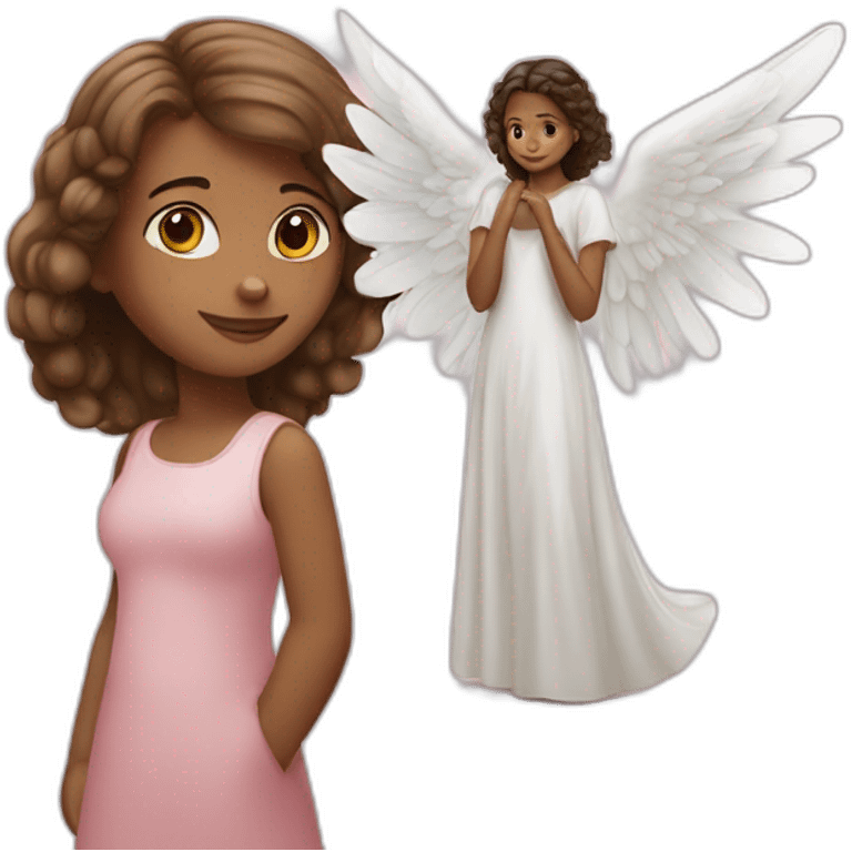 Girl with angel tomar emoji