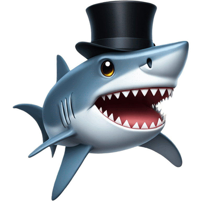 shark with top hat emoji