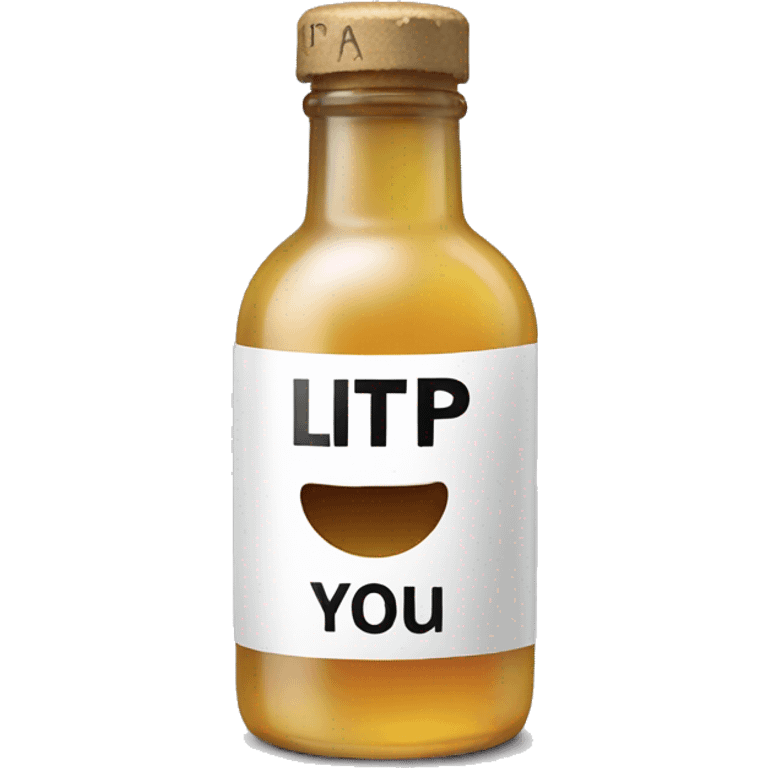 bottle that says litp you liar emoji