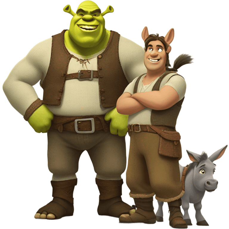 Shrek and Donkey  emoji