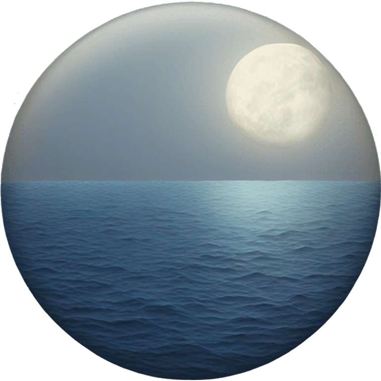 moon with ocean emoji