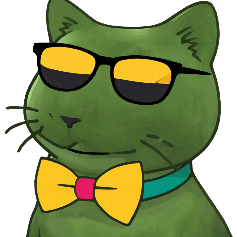 Cat with sunglasses emoji