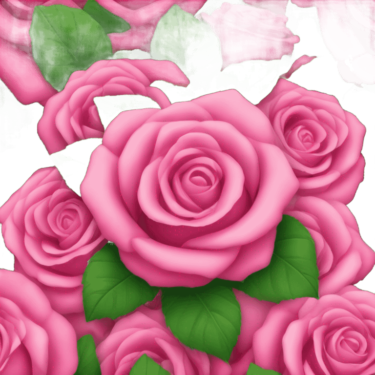 Bouquet of pink roses  emoji