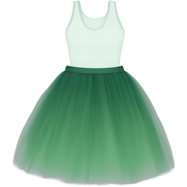 Green tulle skirt, isolated emoji