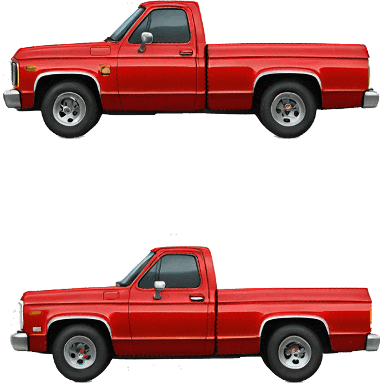 Red squarebody truck emoji