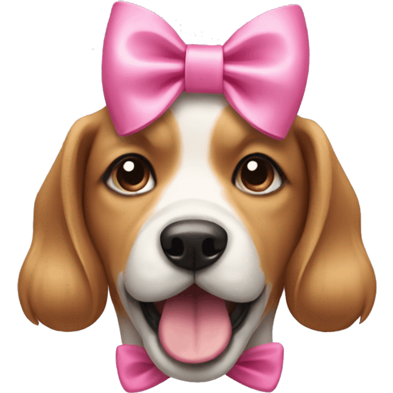 Dog with pink bow emoji