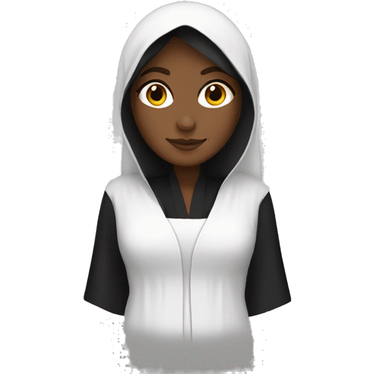 White abaya emoji