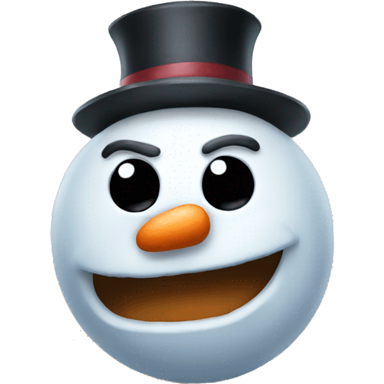 Very angry snowman emoji