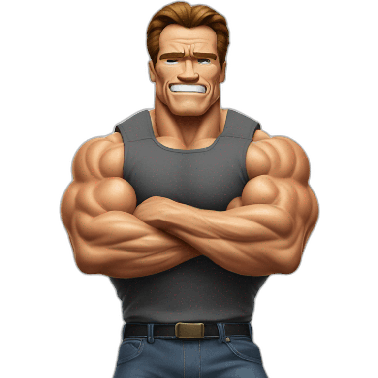 Arnold schwarzenegger flexing emoji