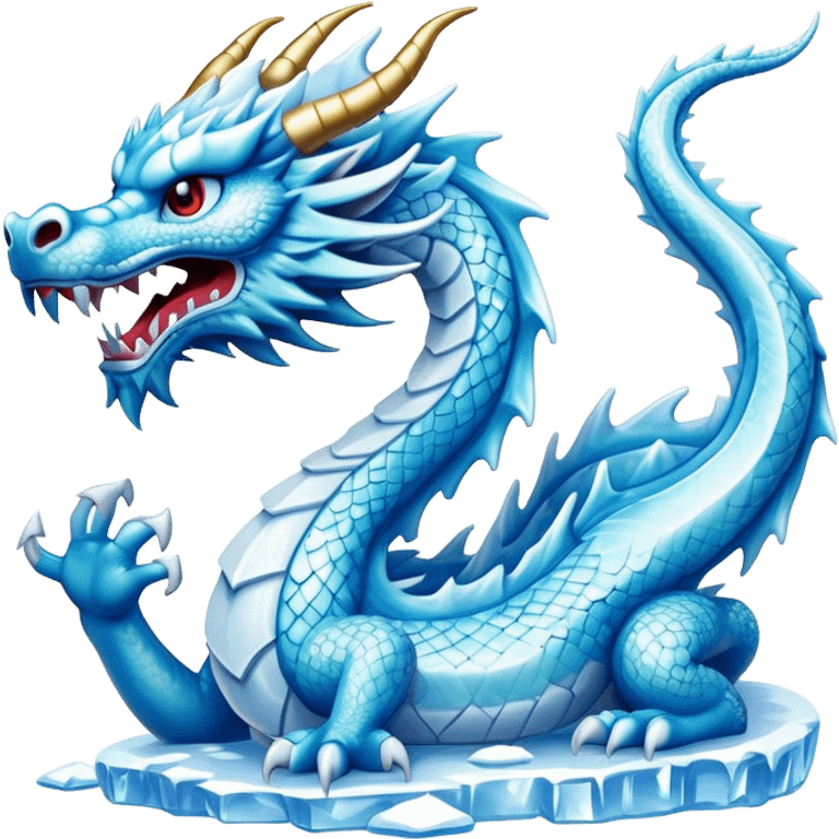 chinese dragon with ice emoji