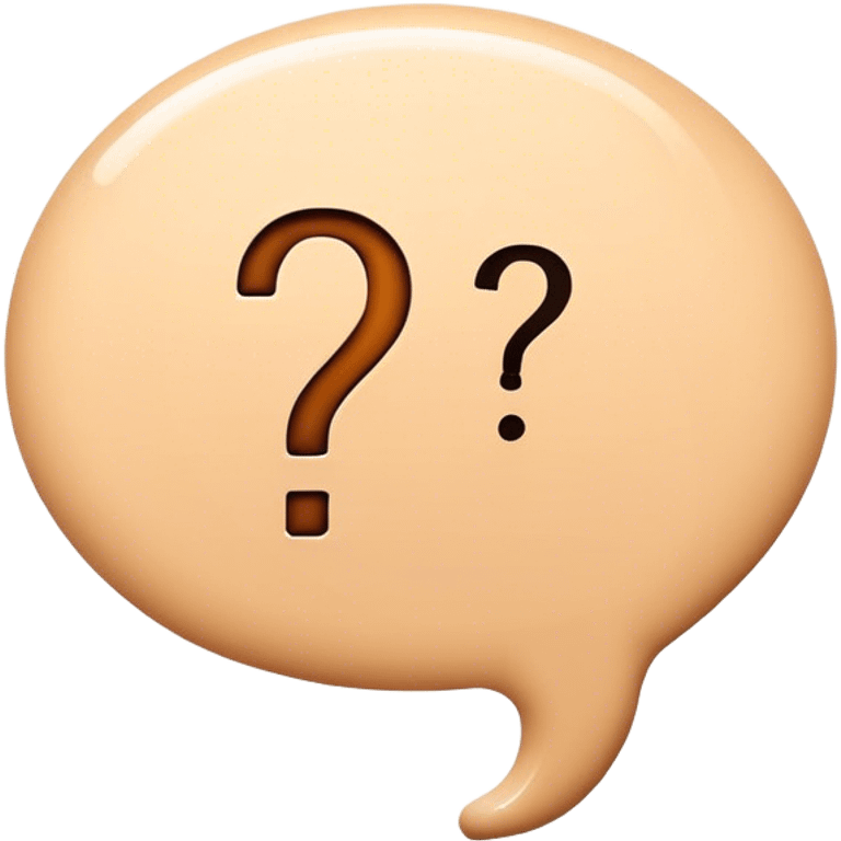 question in a speekingbubble emoji