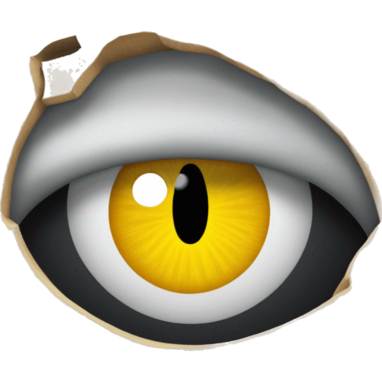 an eye that is looking through a hole that made by puting the index finger on the thumb emoji