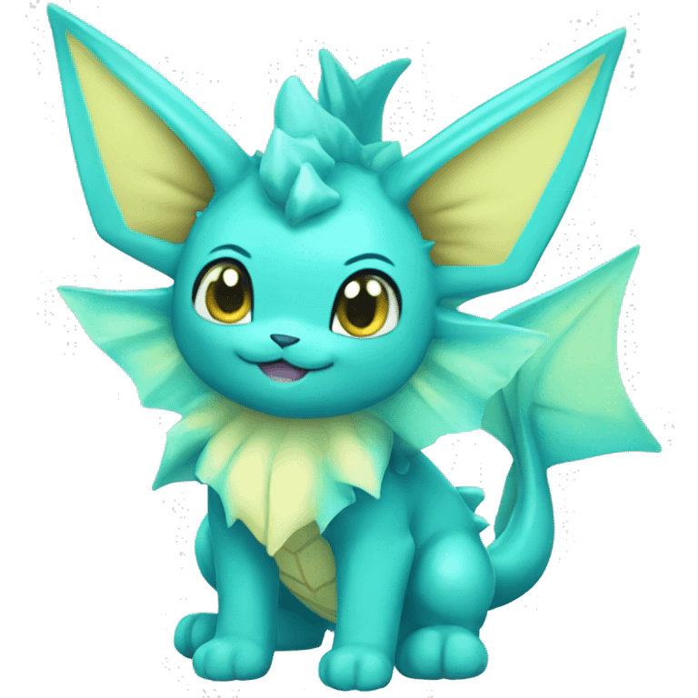 Kawaii Vaporeon full body emoji