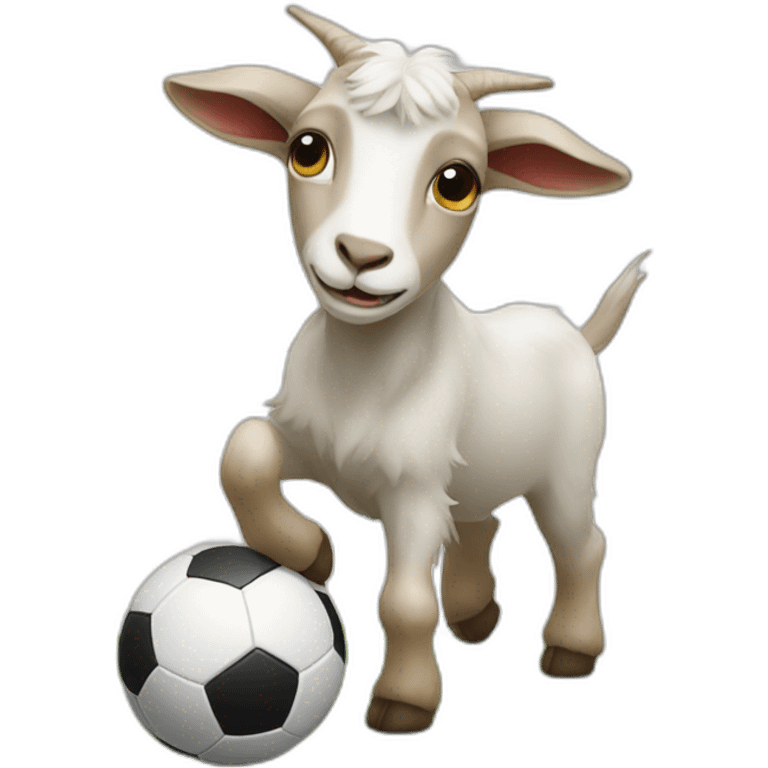 goat playing soccer emoji