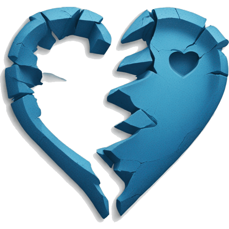 Blue broken heart emoji