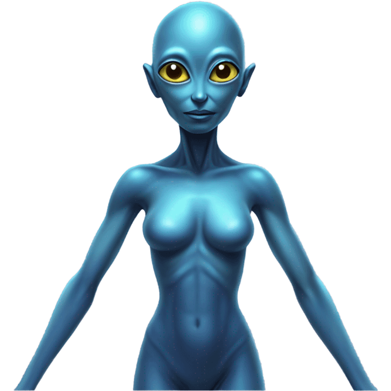 Pleiadian alien female third eye full body emoji