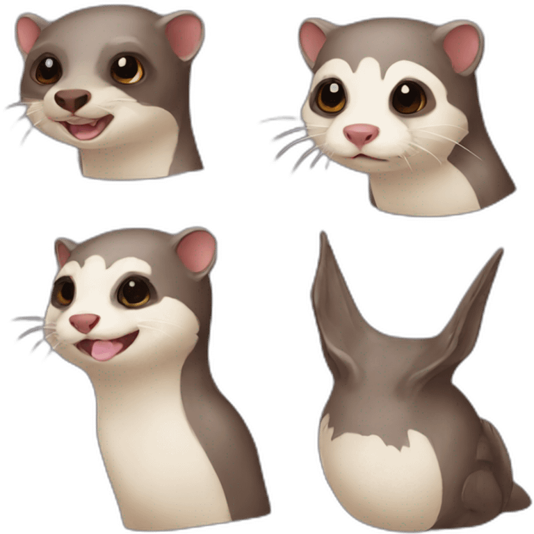 bat otter ferret emoji