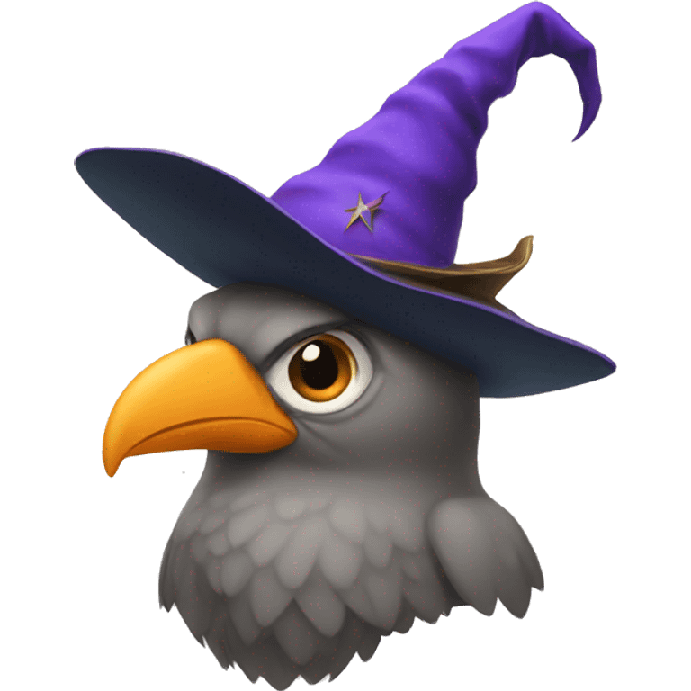 bird in a wizard hat emoji